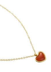 Emily Carnelian Heart Necklace