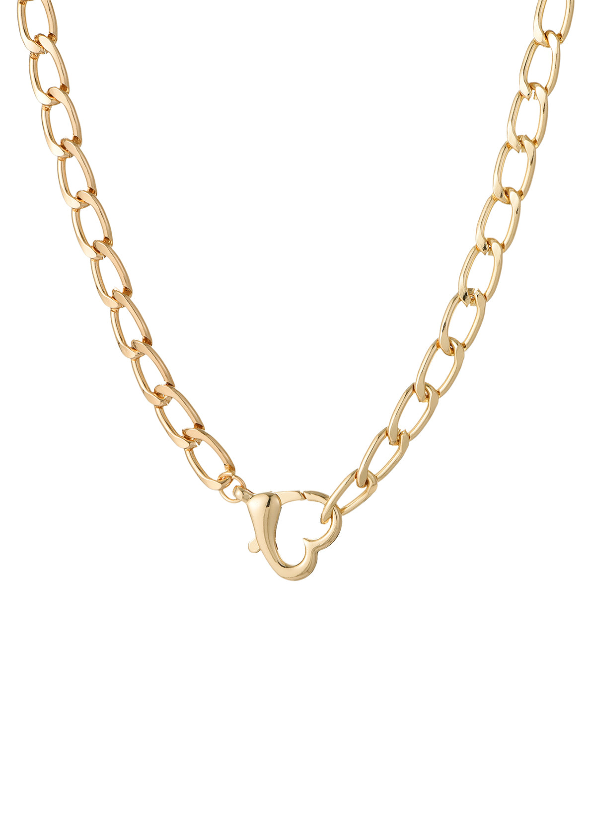 Bernadette Silver Love Locker Chain Necklace