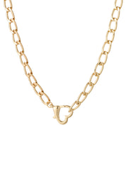 Bernadette Silver Love Locker Chain Necklace