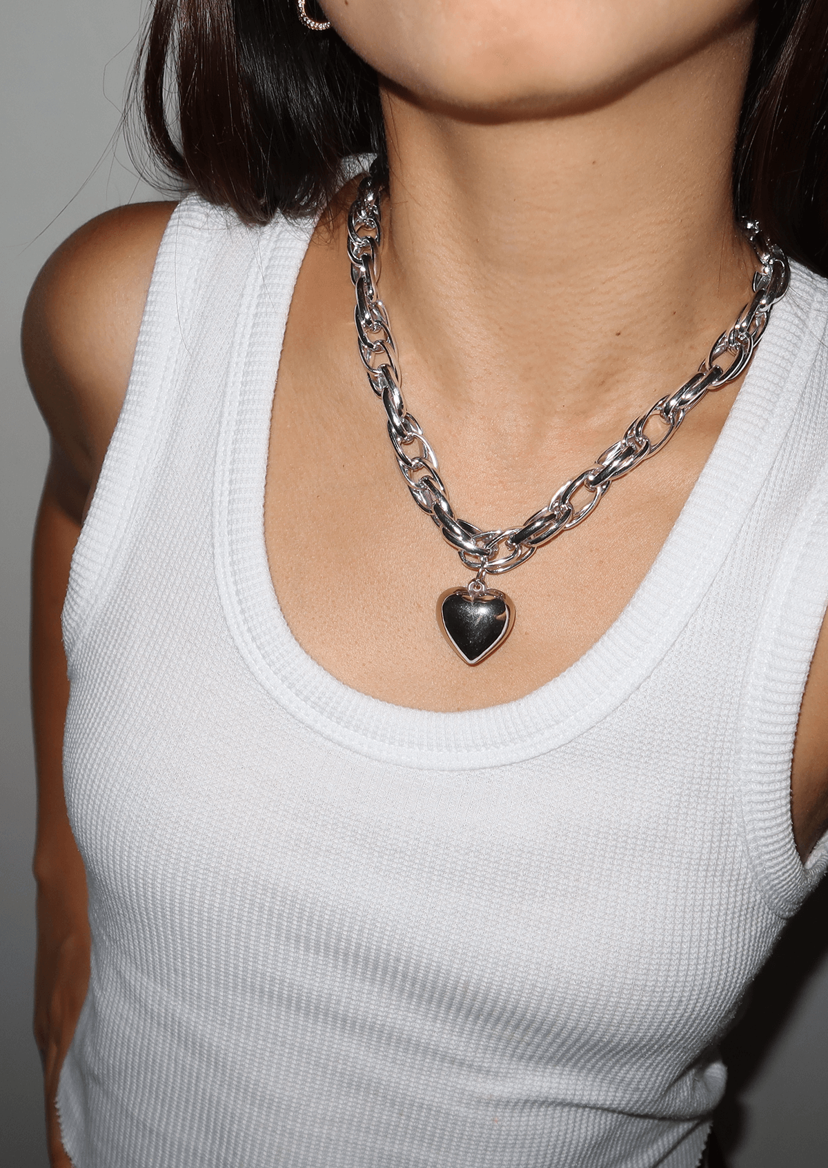 恋するクロエ シルバー ハート ネックレス – Maison Foufou 