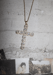 In Name of Rose White Cross Necklace