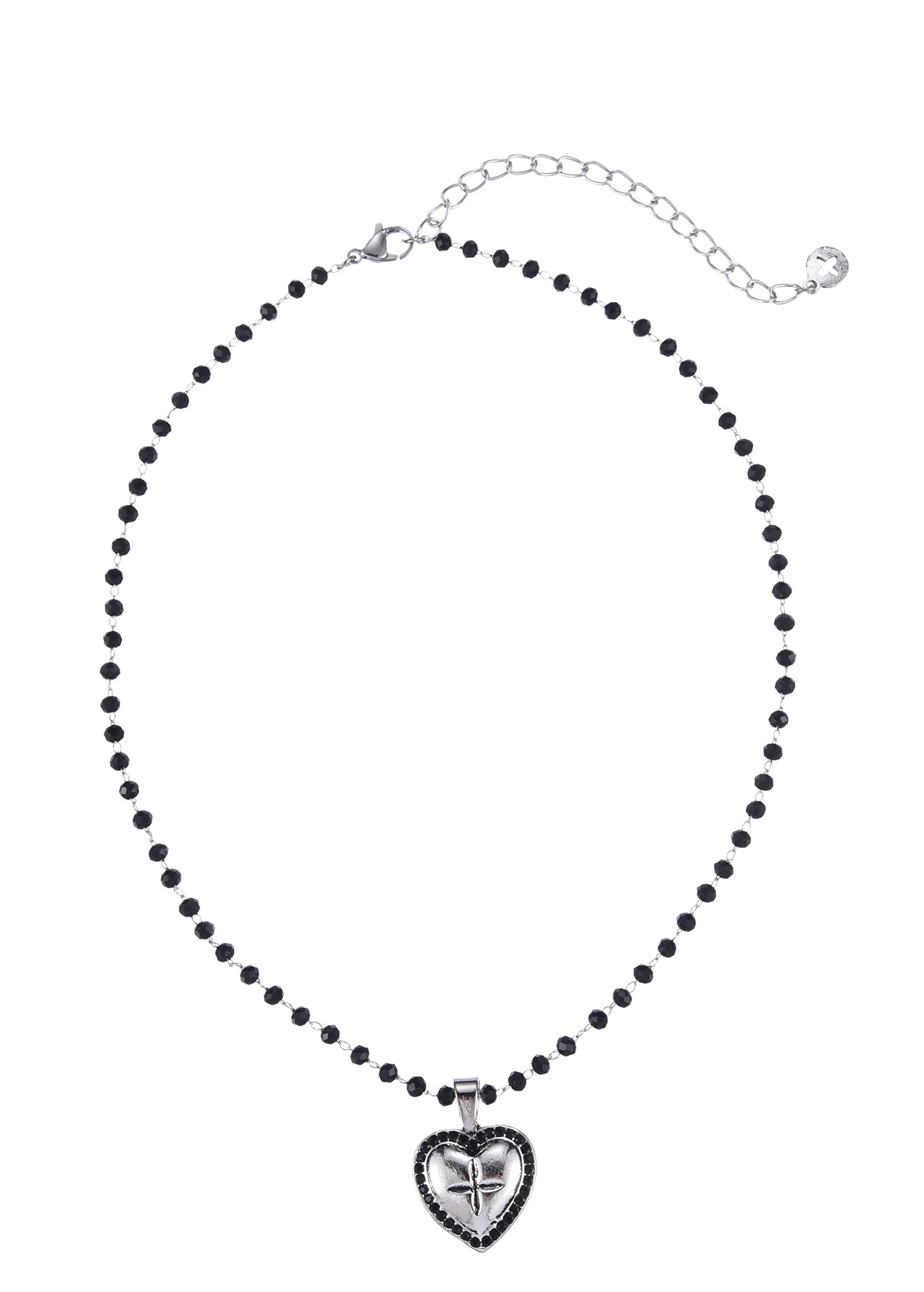 Aoi Y2k Black Silver Necklace