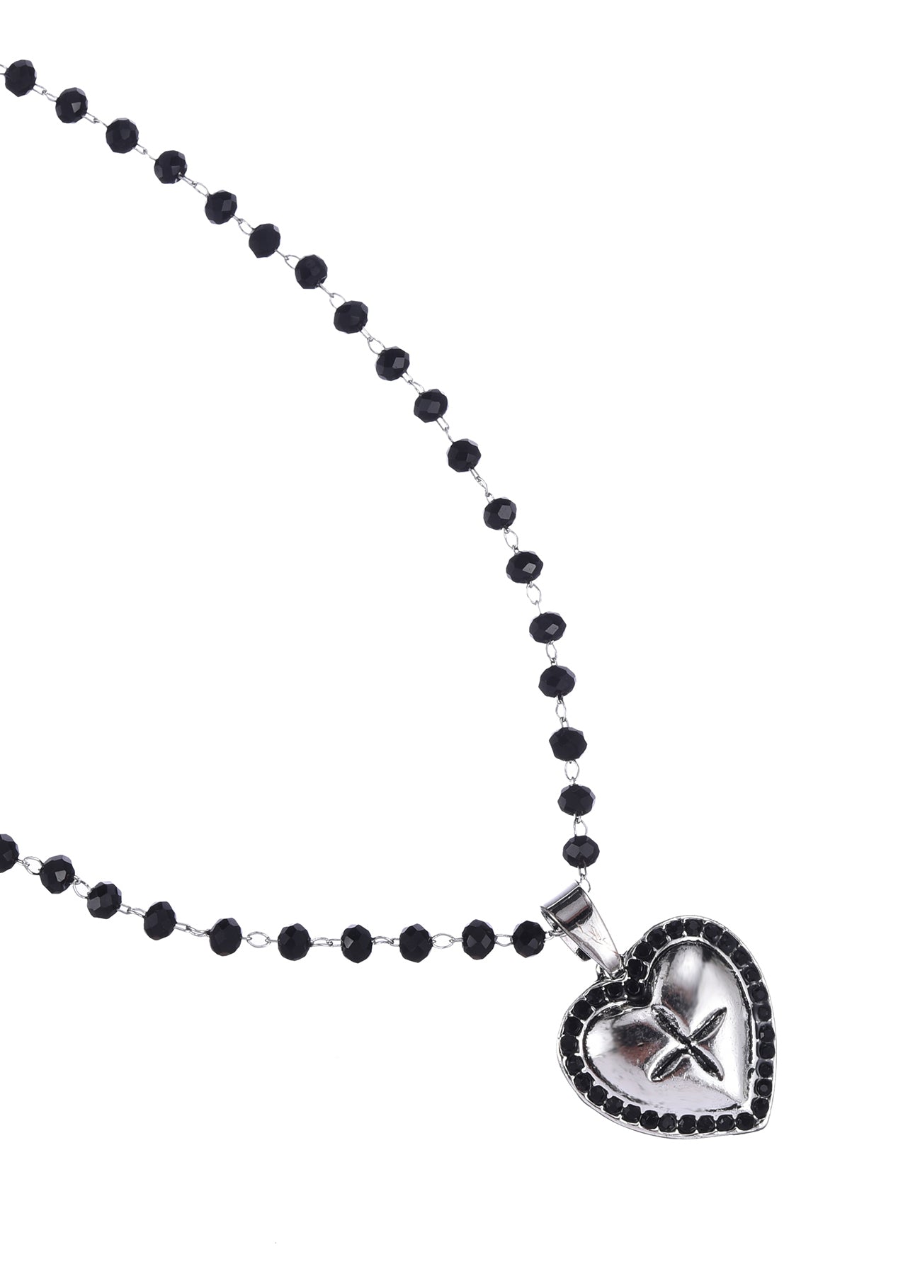Aoi Y2k Black Silver Necklace