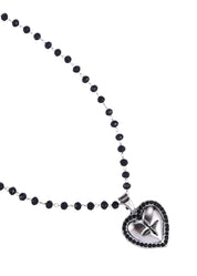 Aoi Y2k Black Silver Necklace
