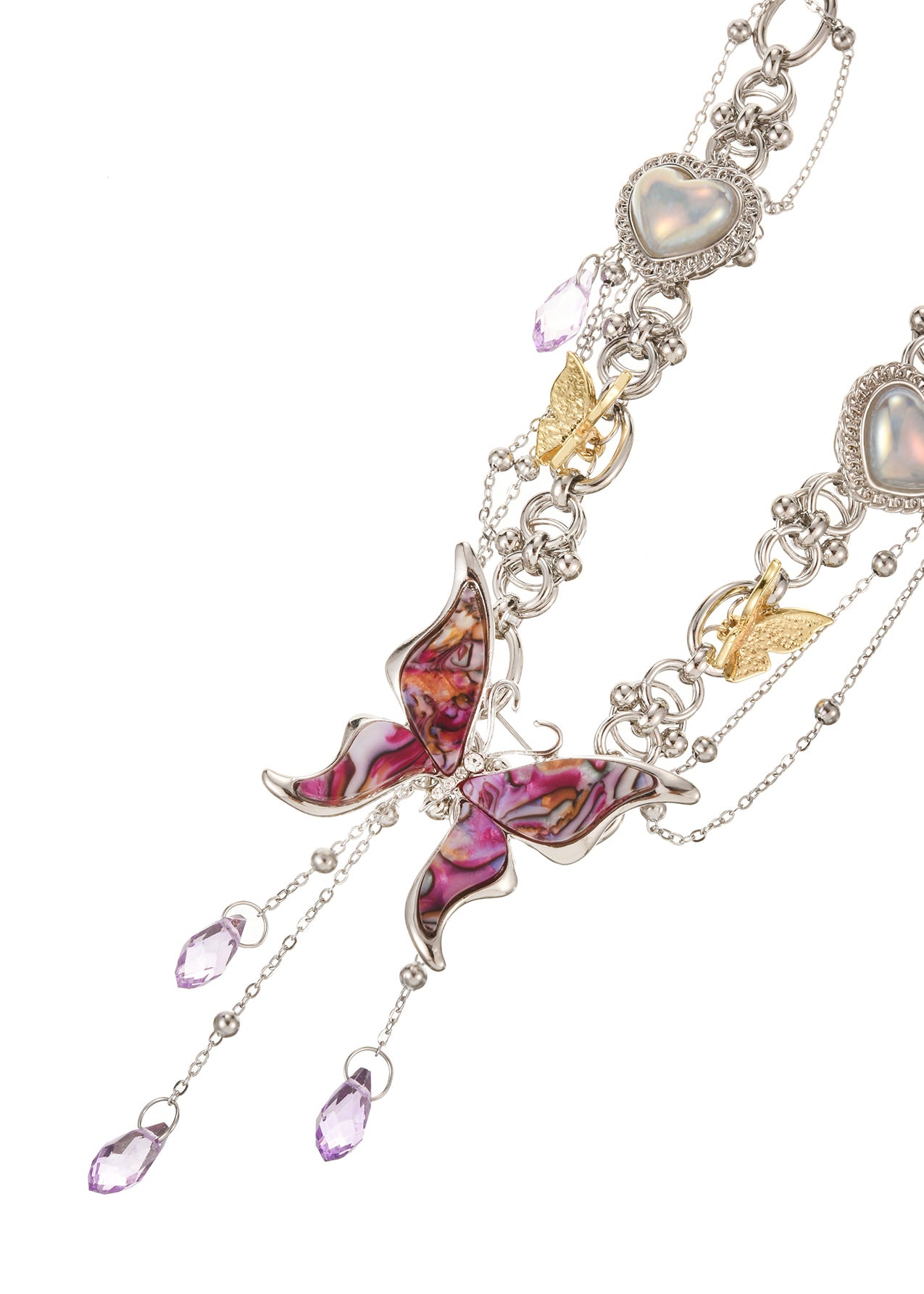 Purple Jungle Butterfly Necklace