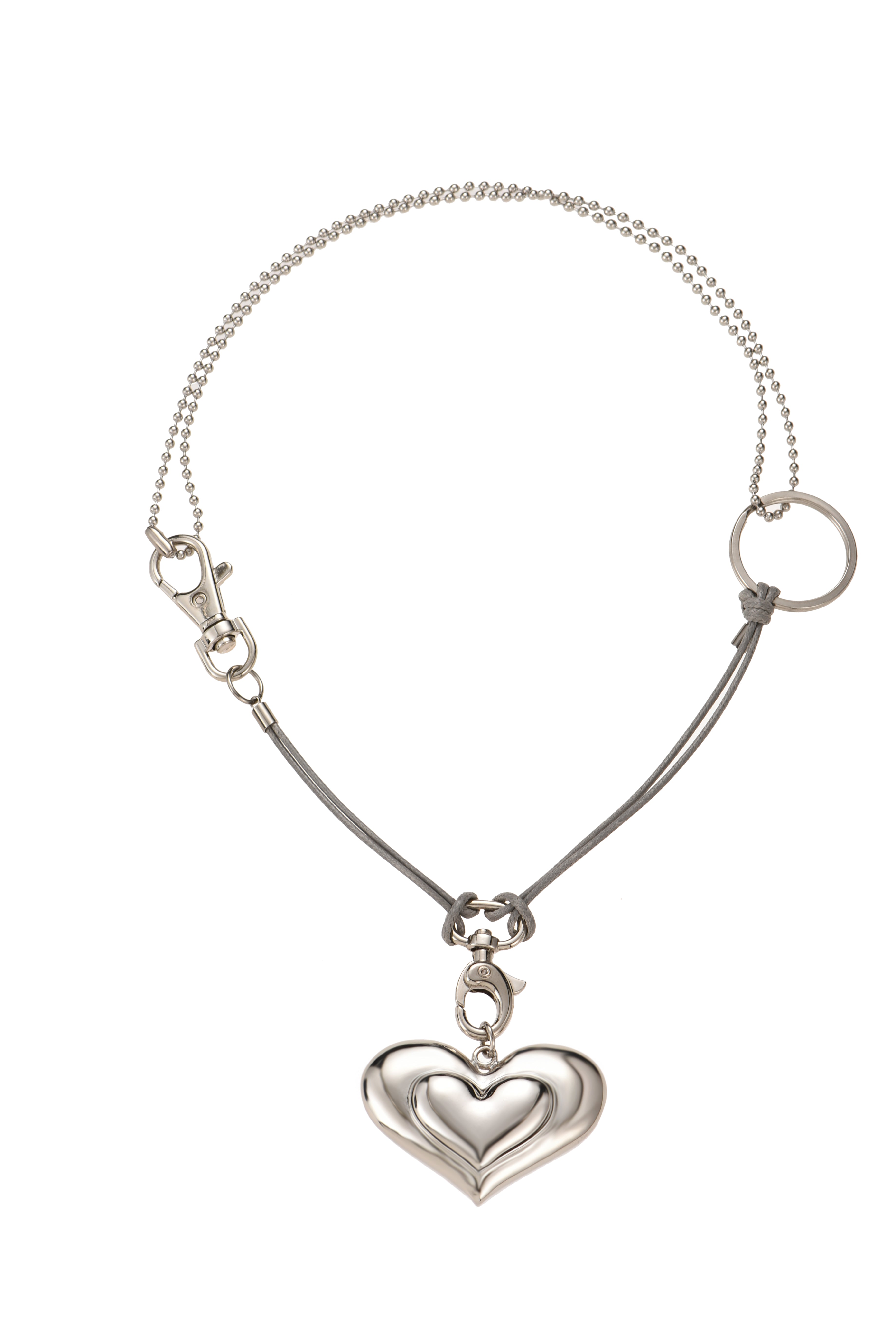 Sandy Heart Silver Necklace