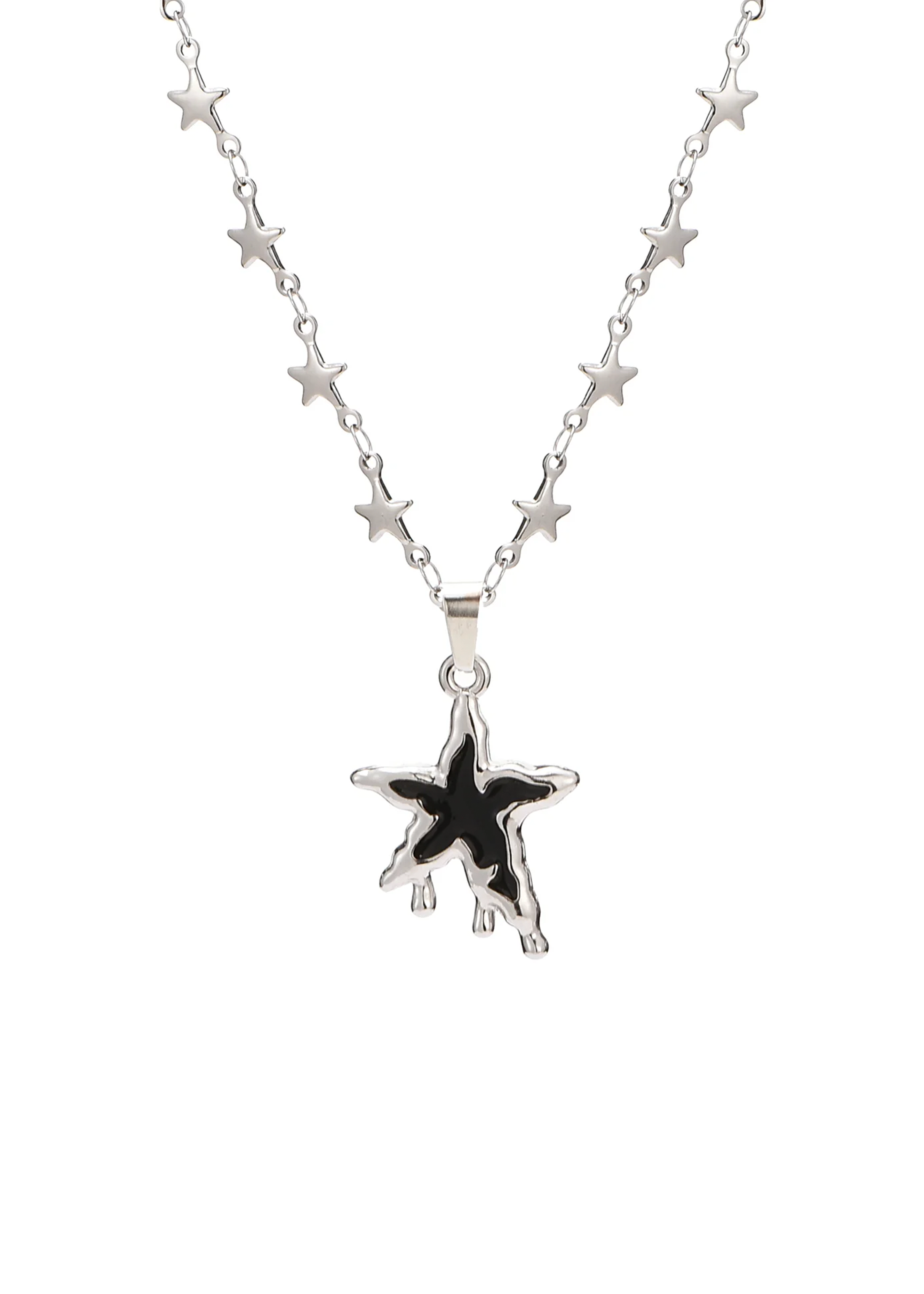Lexie Melting Star Silver Necklace
