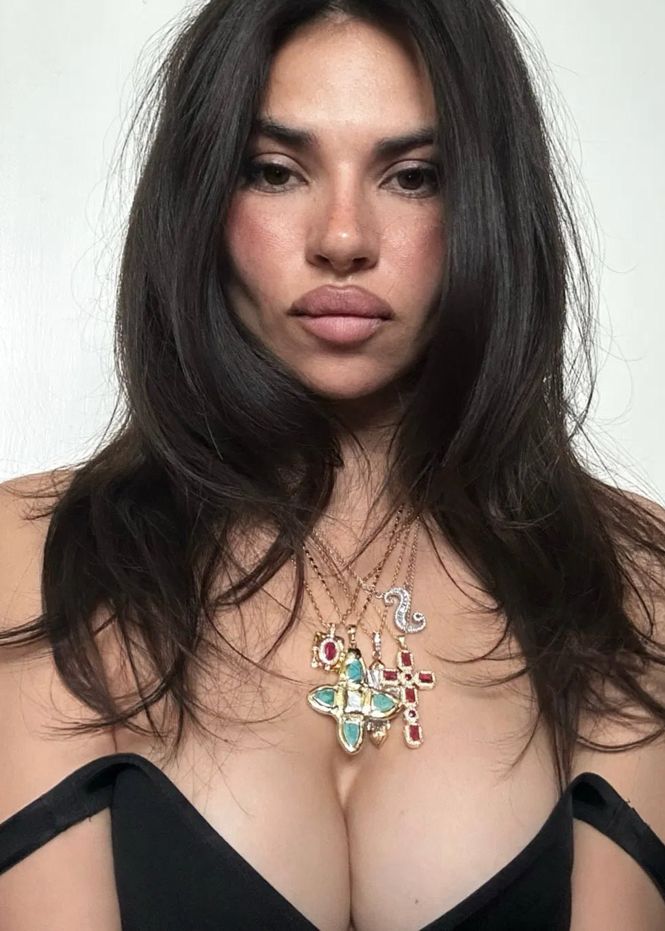 Lou Turquoise Golden Necklace