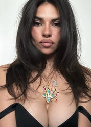 Lou Turquoise Golden Necklace
