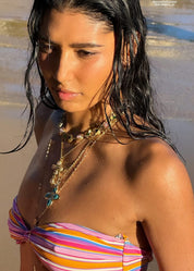Lou Turquoise Golden Necklace