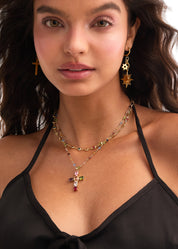 Michelle Collar Corazones de Colores Love Dorado