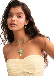 Rubby Golden Chain Necklace - Sea Shell
