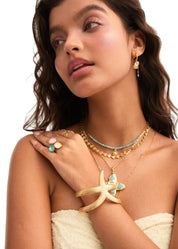 Theodora Trio Energy Stones Golden Ring