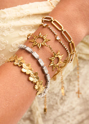 Jungle Flower Siesta Golden Bracelet - II