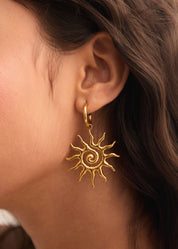 Soleil Sun Golden Earrings