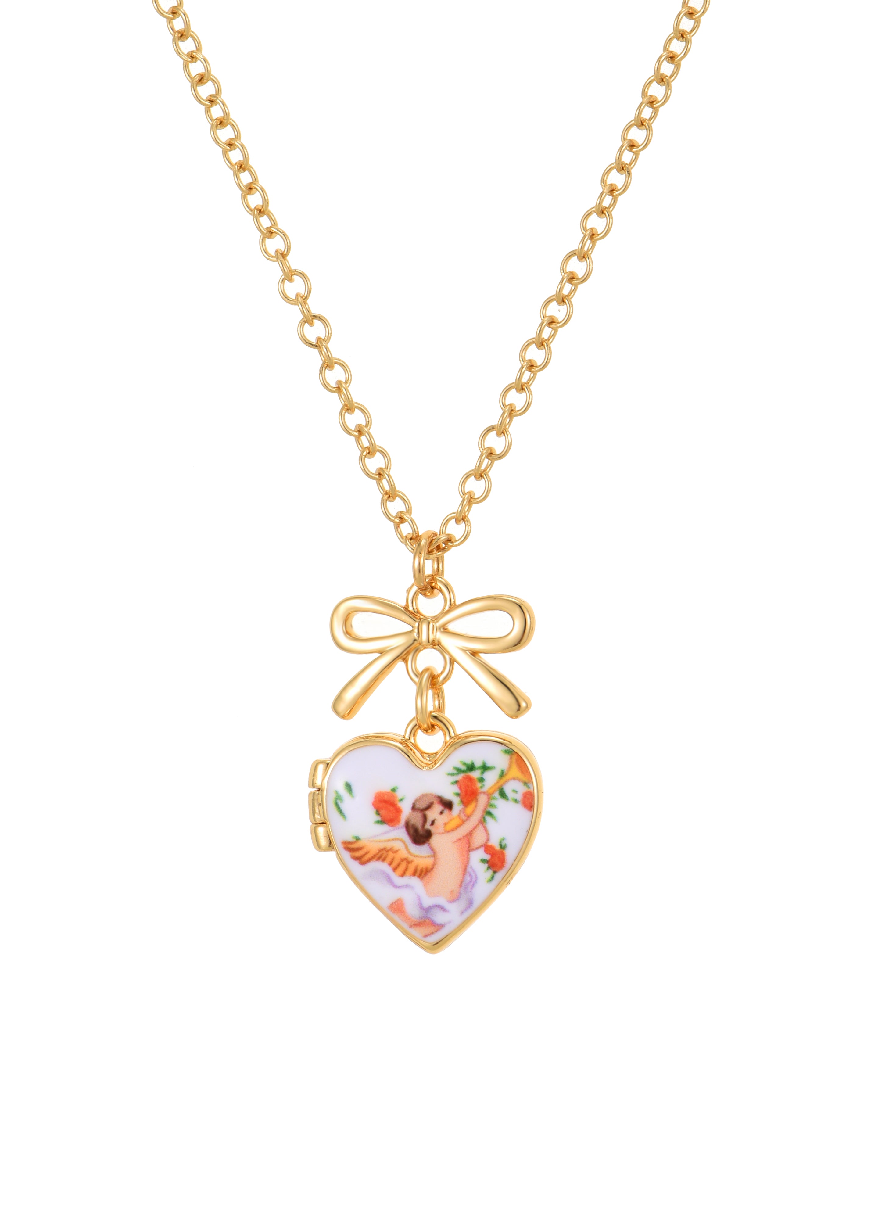 Dan Vintage Angel Locket Necklace