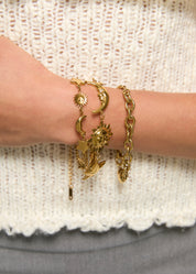 Isabelle Bold Love Golden Chain Bracelet