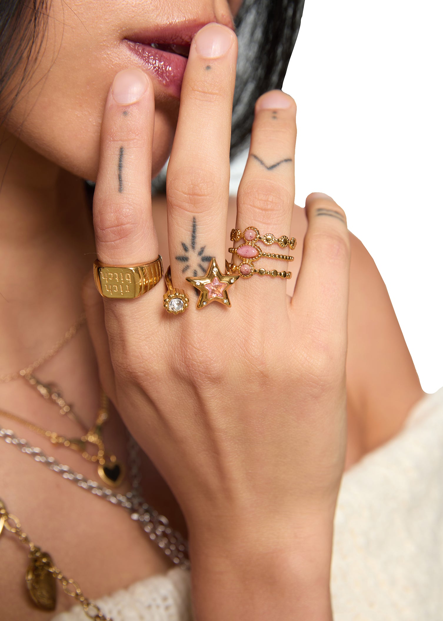Todd & Judy Star Pink Golden Ring – Vintage Jewelry for