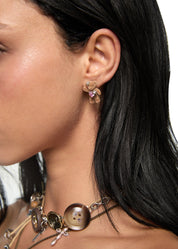 Hug Me Bear II Heart Earrings