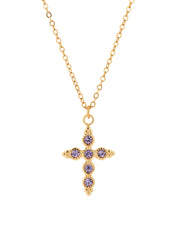 Romeo Purple Cross Necklace