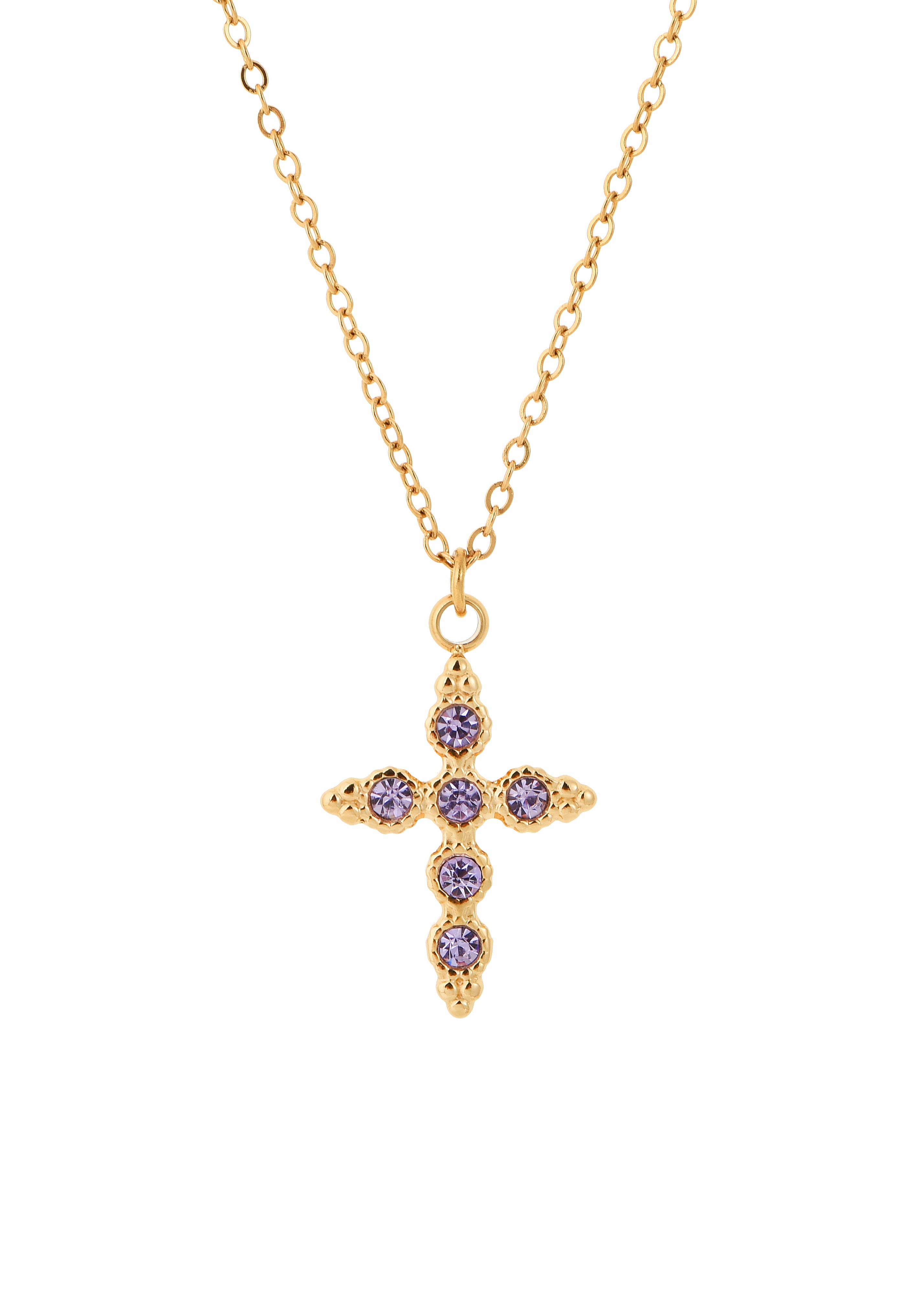 Romeo Purple Cross Necklace