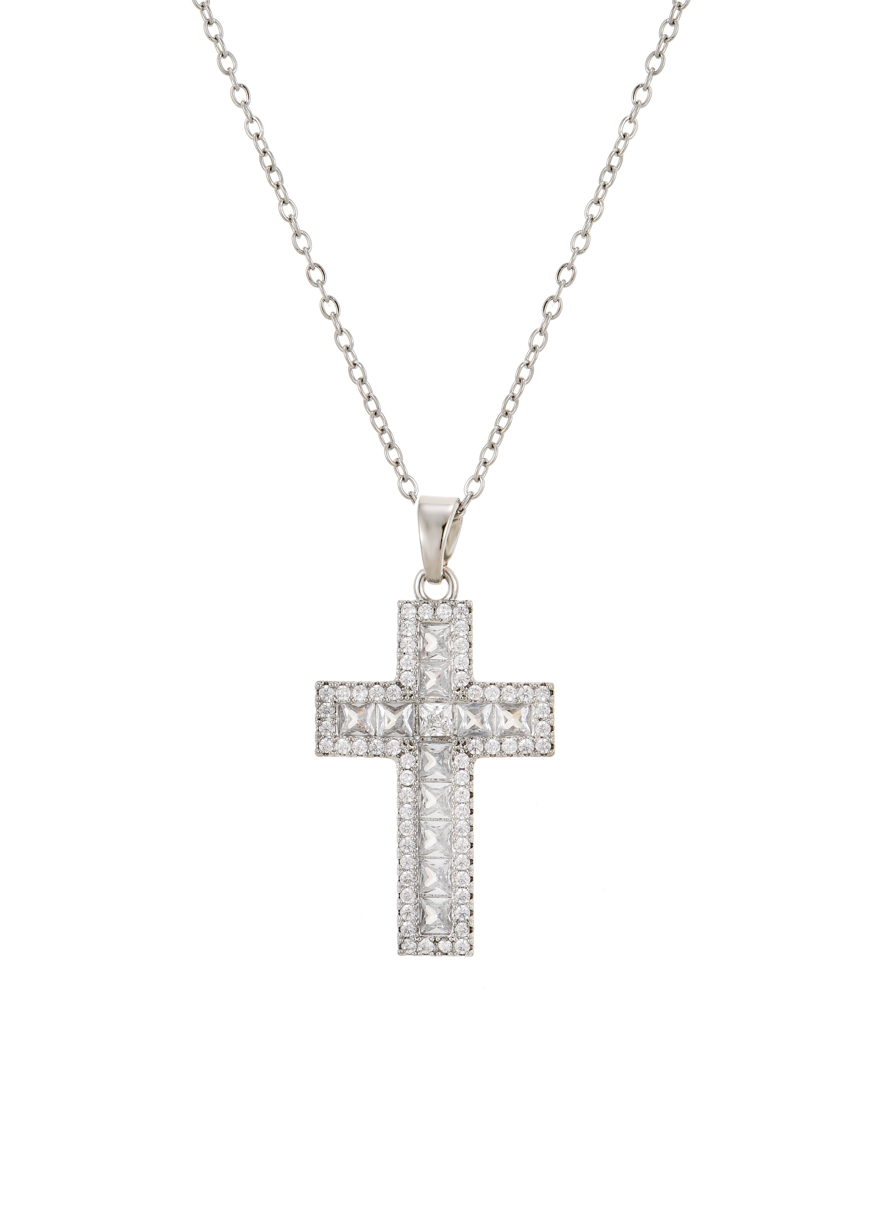 Georgia Cross Silver Necklace