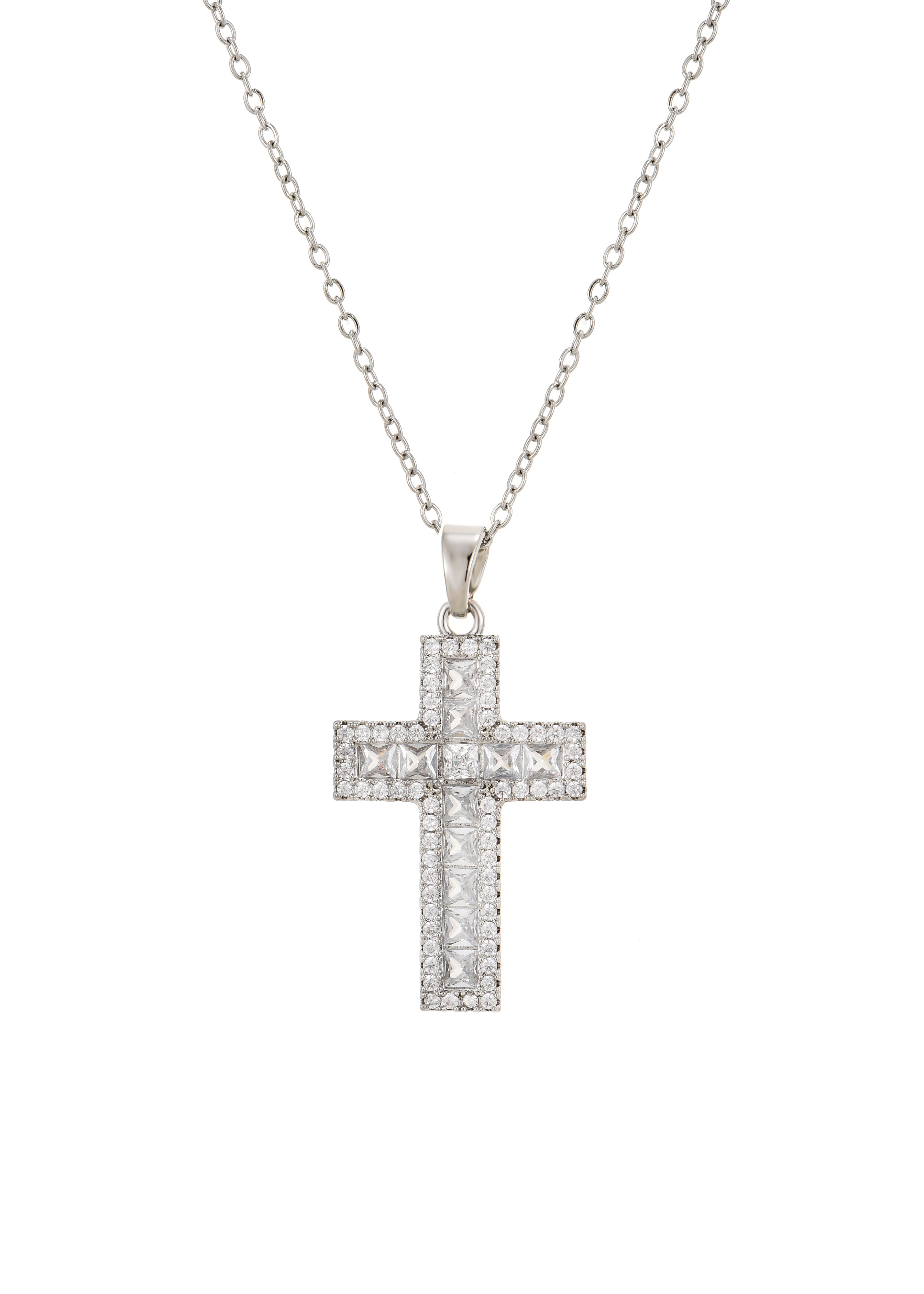 Georgia Cross Silver Necklace