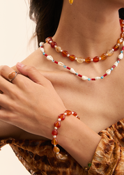 Riley Love in Carnelian Stone Bracelet