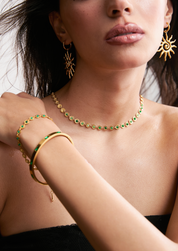 Regina Green Golden Layer Necklace