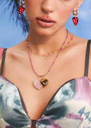 Calli Crystal Colorful Stones Summer Necklace