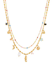 Sid Seahorse Double Layer Neckalce