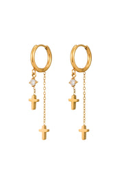 Allison Long Earrings - Cross