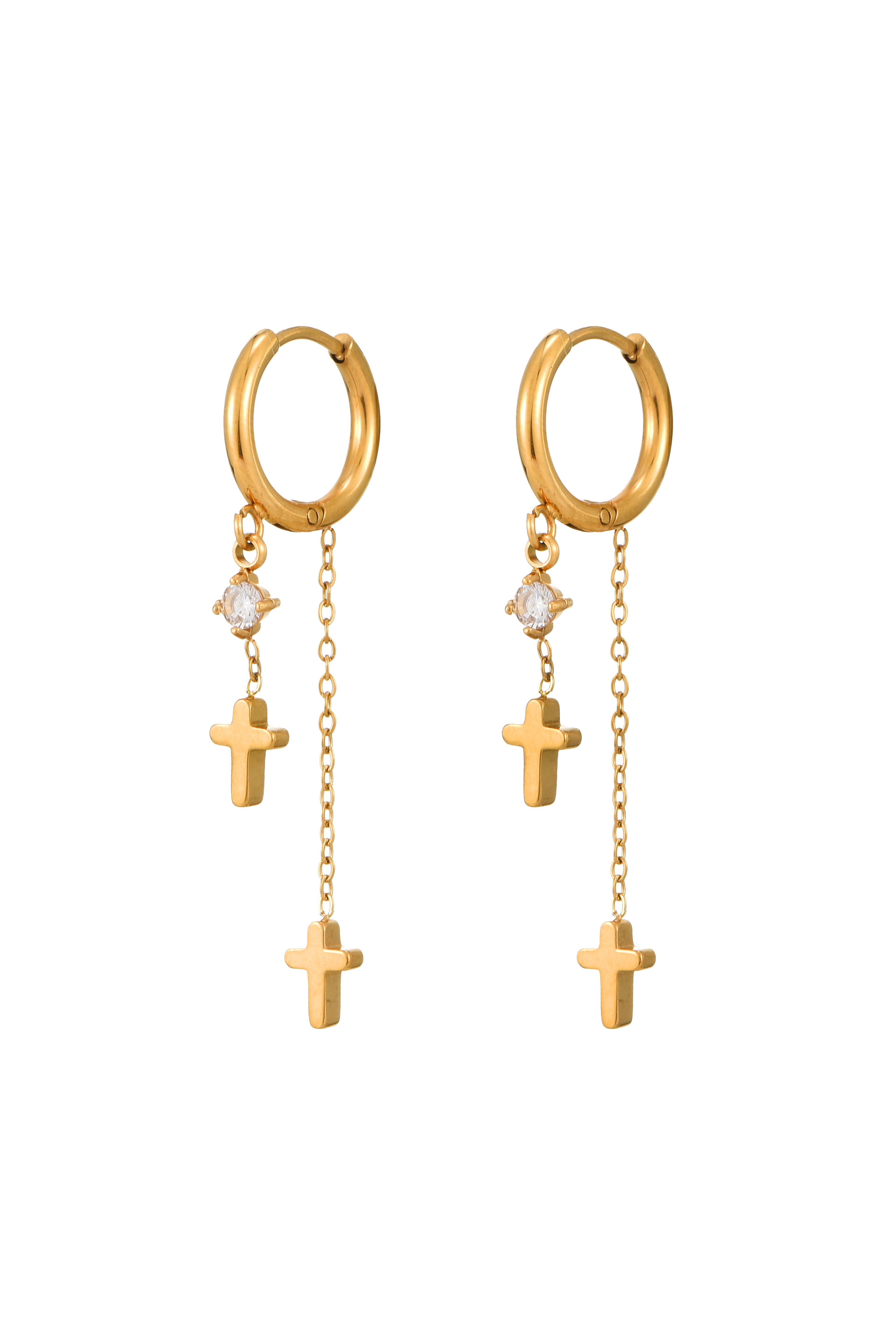 Allison Long Earrings - Cross