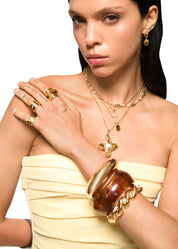 Tann Chunky Bangles Bracelet - Golden