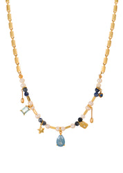 Maelle Blue Romantic Golden Necklace