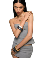 Tann Chunky Bangles Bracelet - Golden