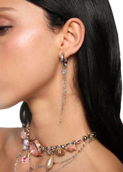Belen Heart Asymetric Silver Earrings