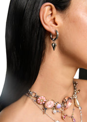 Belen Heart Asymetric Silver Earrings