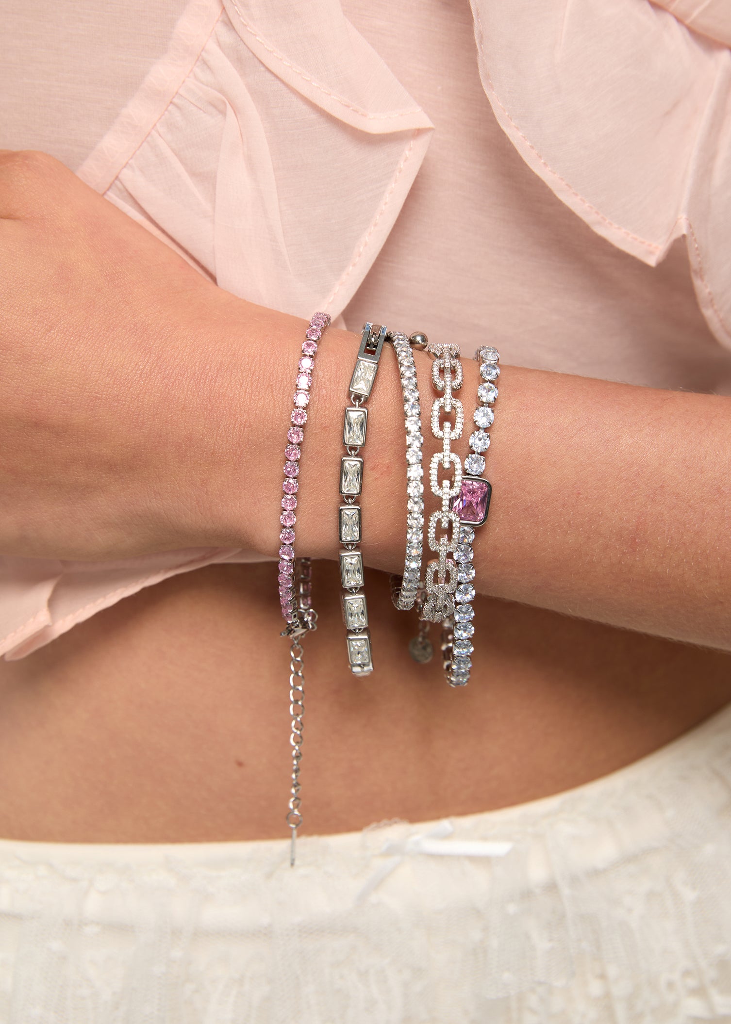 Filippe Carre Glittering Bracelet - Silver