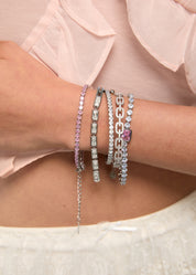 Filippe Carre Glittering Bracelet - Silver