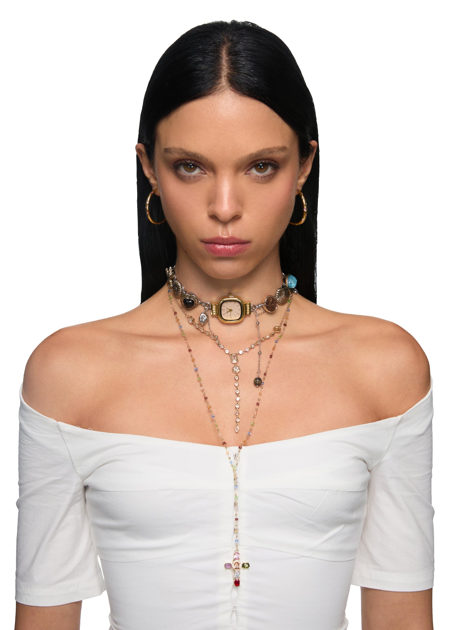 Maya Large Hoop Golden Earrings