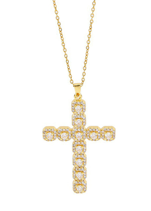 In Name of Rose White Cross Necklace