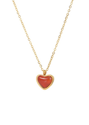 Collar Emily Cornalina Corazón