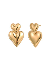 Pendientes Corazón Corazón Dorado
