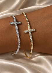 Foufou Glittering Cross Bracelet