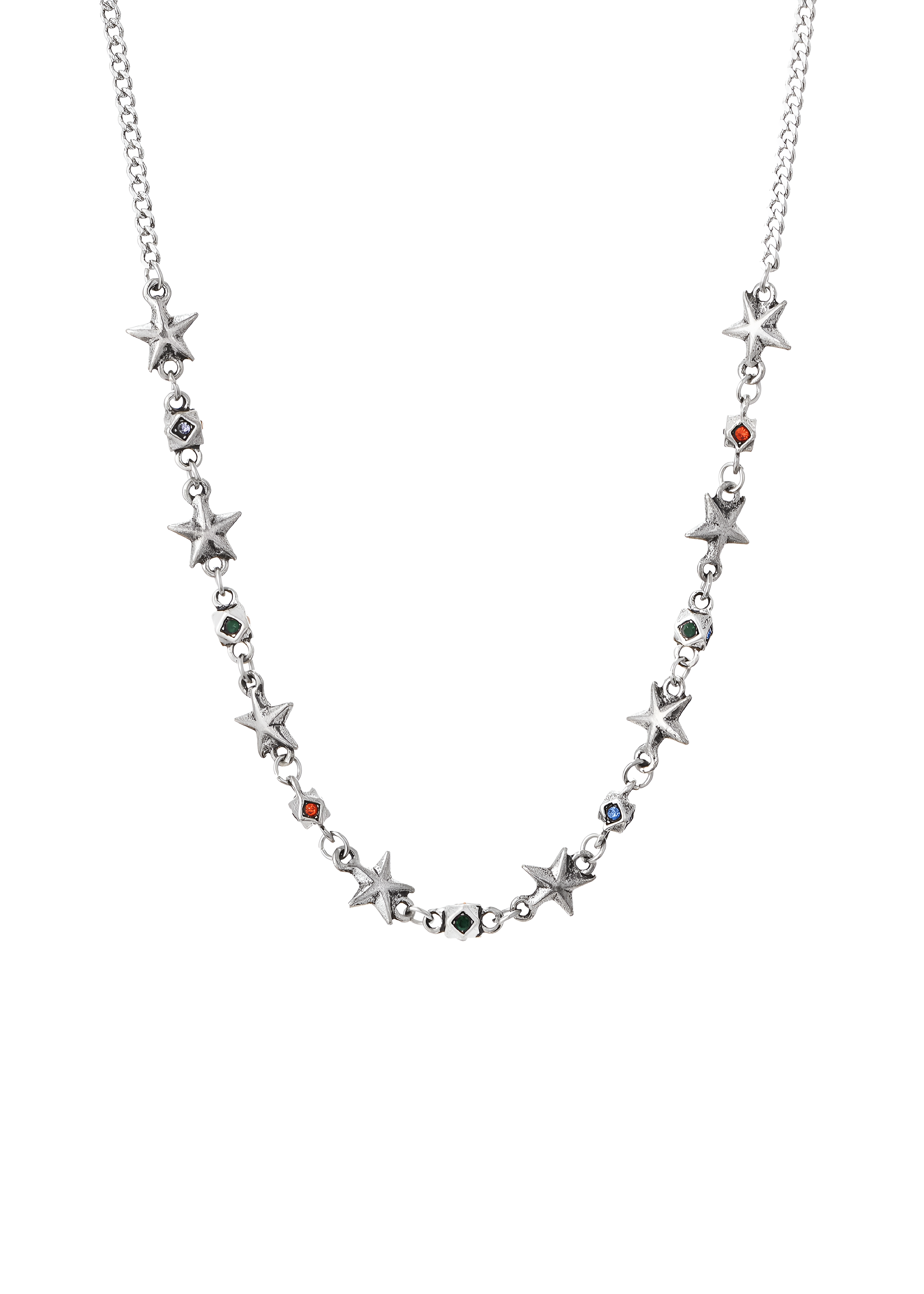 Val Vintage Star Silver Necklace