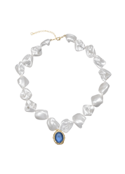 Collar de Perlas Barrocas Mito Azul