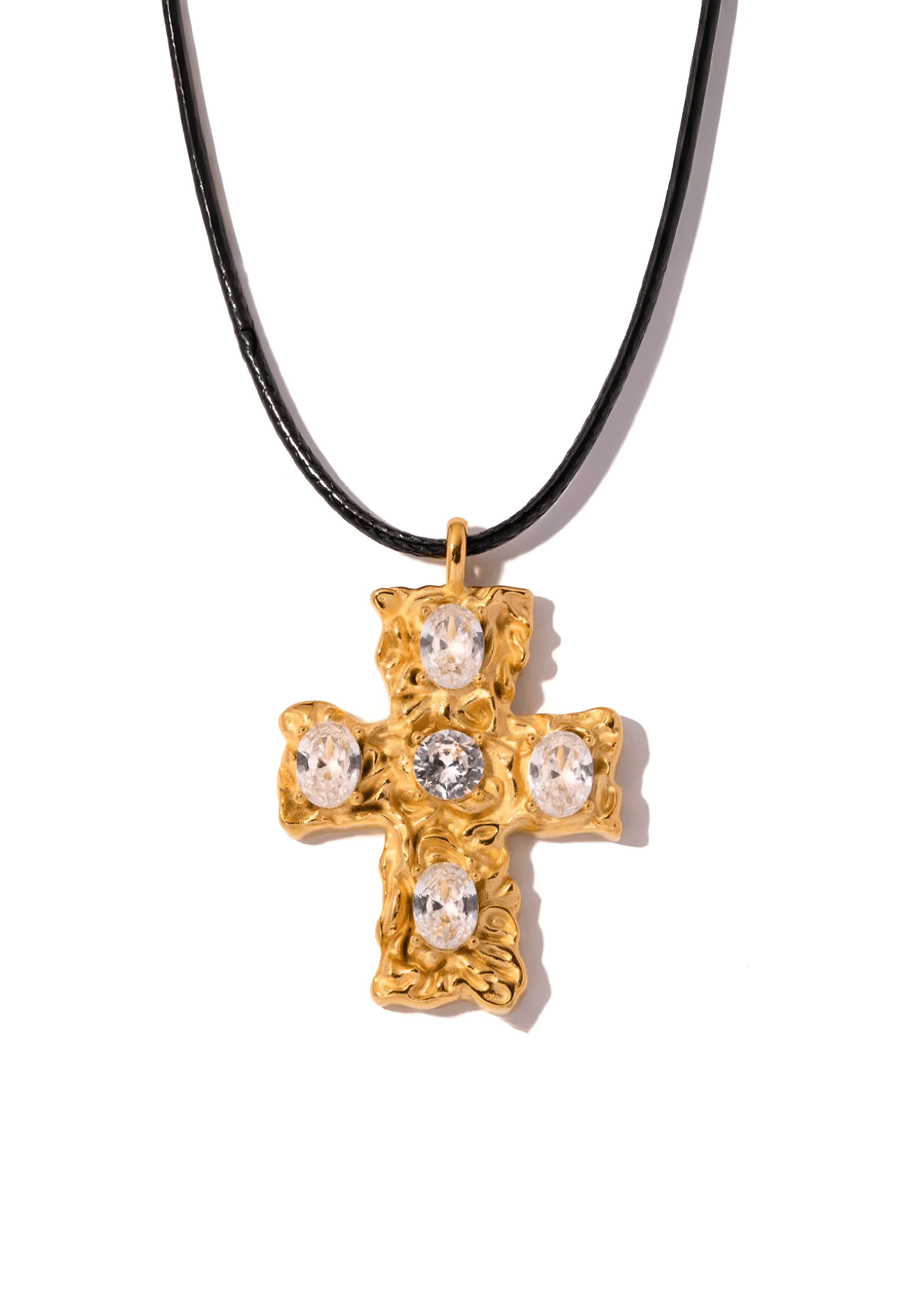 Britt Silver Cross Necklace