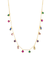 Dixie Colorful Cystal Golden Necklace