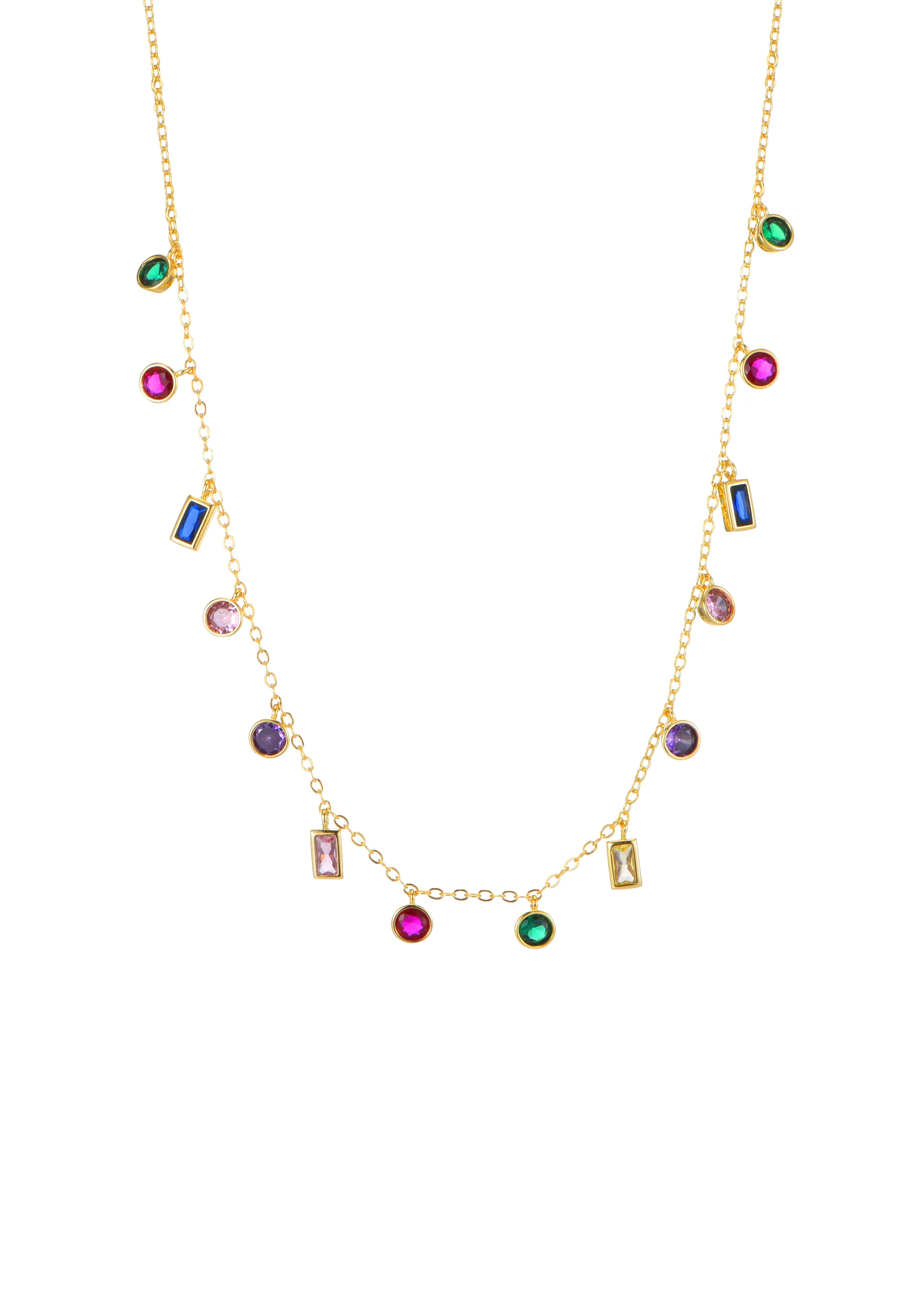 Dixie Colorful Cystal Golden Necklace